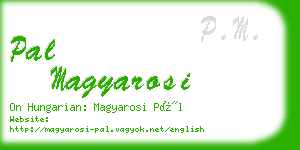 pal magyarosi business card